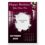 Large Birthday Wishes Custom Printed Wall Frame A3