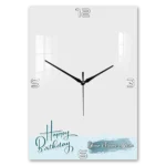 Portrait Birthday With Bottom Name Acrylic Table Top Clock - A5