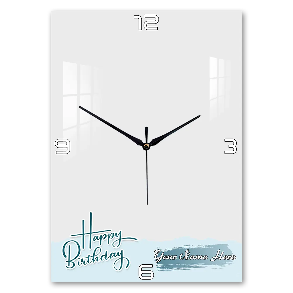 Way To Crafts 20 Portrait Birthday With Bottom Name Acrylic Table Top Clock - A5