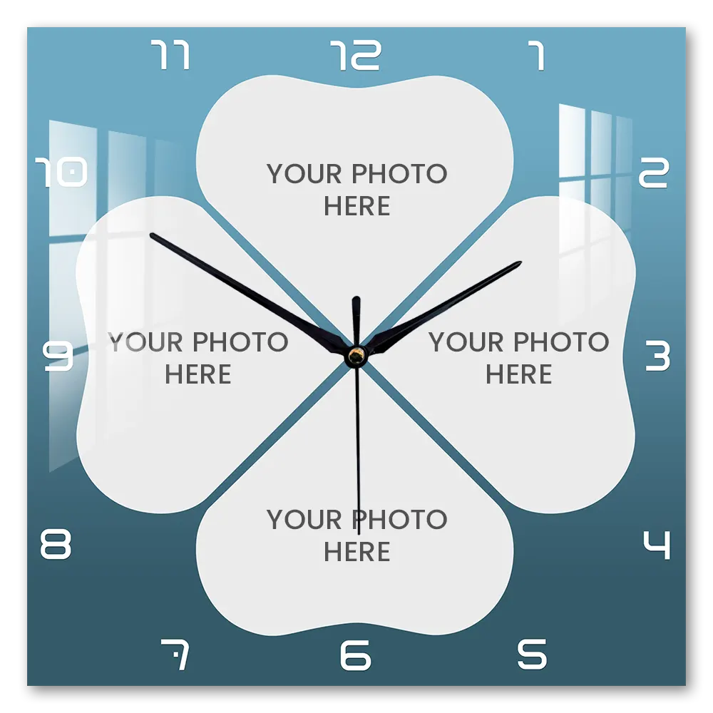 Way To Crafts 3 Medium Square Four Petals Acrylic Wall Clock