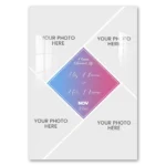 Portrait Four Collage Wedding Wall Frame - A4