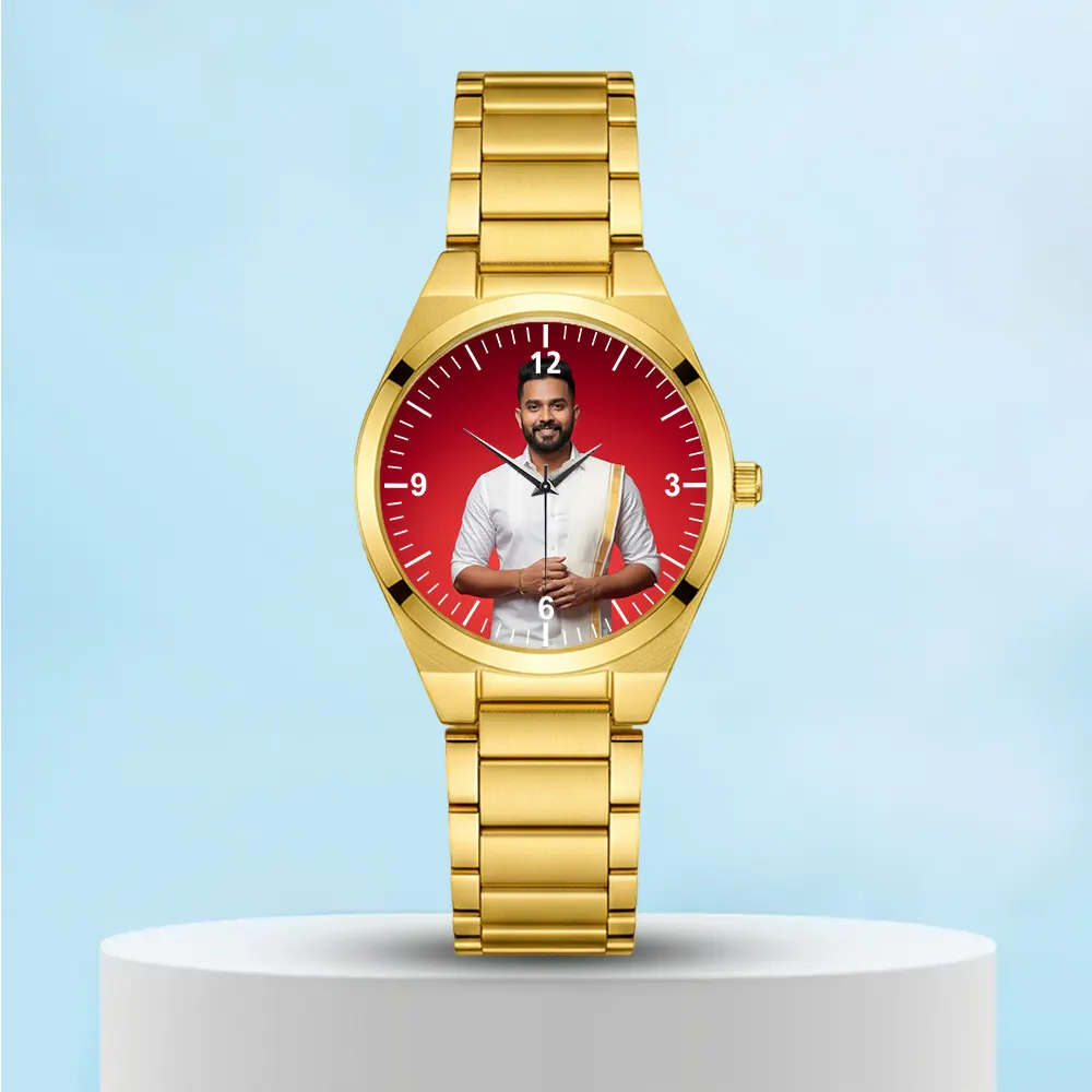 Way To Crafts 23 Photo Printed Gold mens watch swap