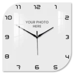 Leaf Shape Photo Printed Acrylic Wall Clock