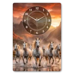 Eternal River Seven Horses Acrylic Wall Clock