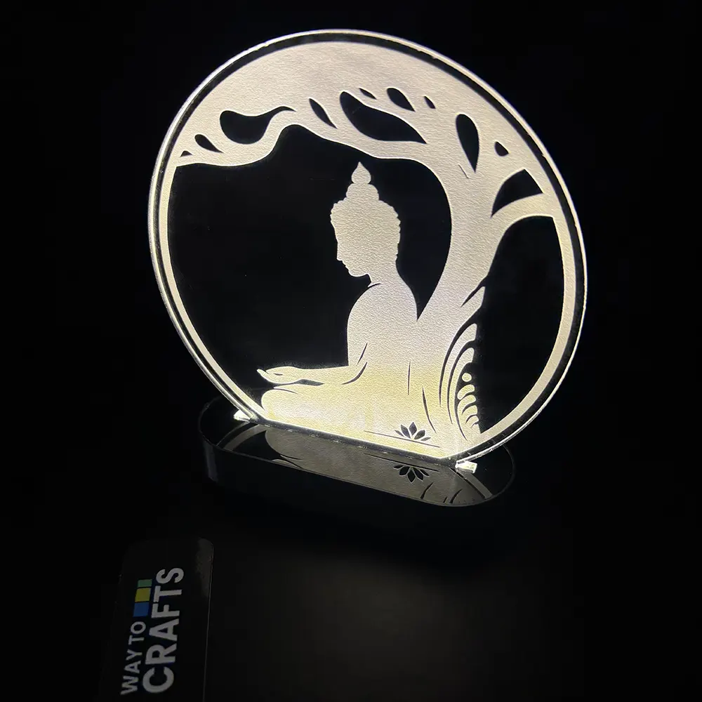 Way To Crafts 14 Buddha Under Tree Acrylic Night Lamp1