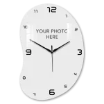 Cashew Shape Acrylic Photo Printed Wall Clock