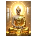 Golden Buddha Acrylic Wall Frame