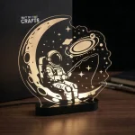 Space Explorer Engraved Acrylic Lamp
