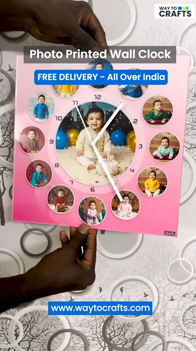 12+1 Photo printed Wallclock