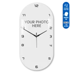 Voice Clock - Capsule Shape Photo Printed Acrylic Wall Clock