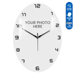 Voice Clock - Oval Shape Photo Printed Acrylic Wall Clock